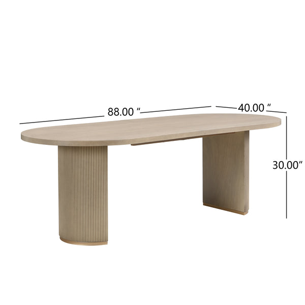 Gdf Studio Transear Indoor Oval Dining Table