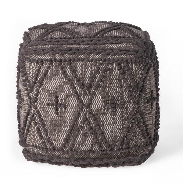 Gdf Studio Truda Boho Handcrafted Fabric Pouf