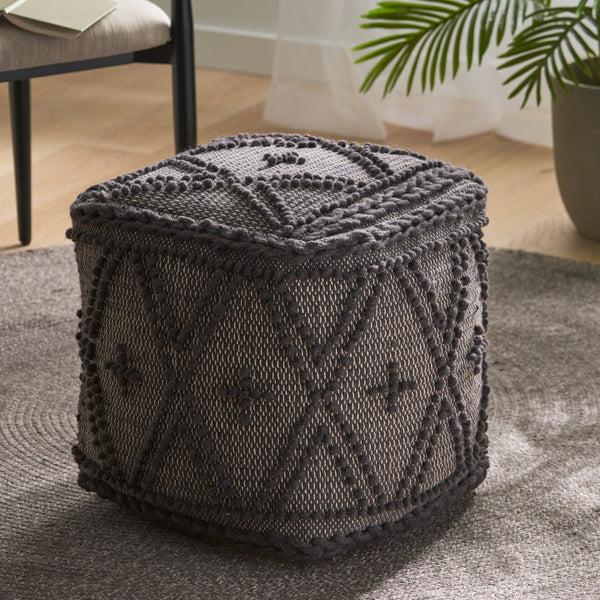 gdf studio Truda Boho Handcrafted Fabric Pouf