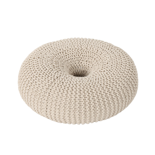 gdf studio Truda Knitted Cotton Donut Pouf