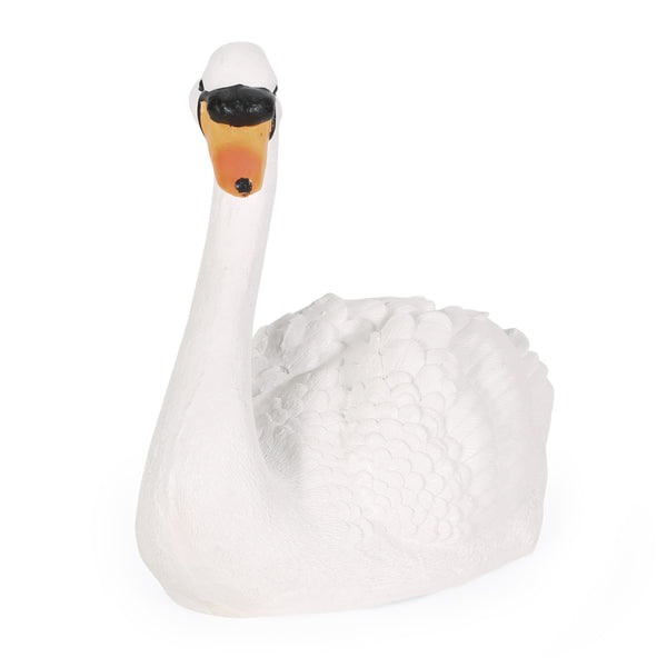 Gdf Studio Twete Outdoor Swan Garden Statue White