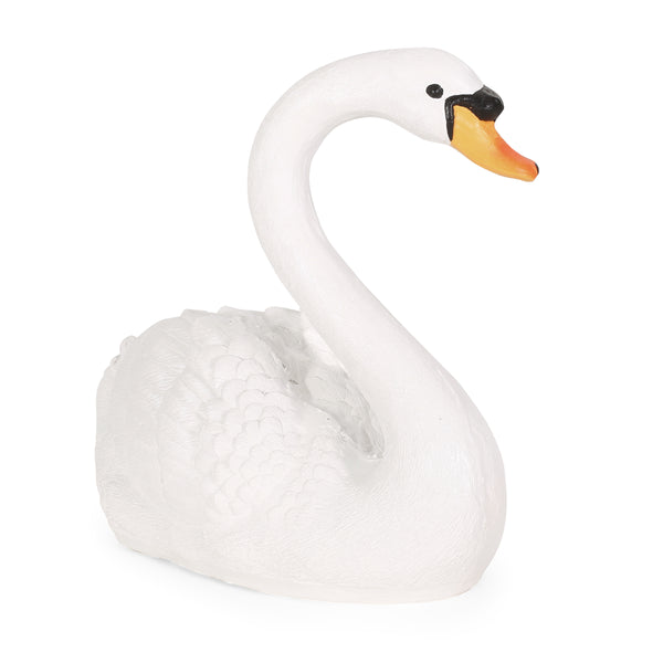 gdf studio Twete Outdoor Swan Garden Statue White