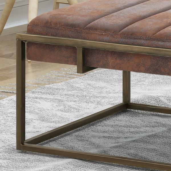 Gdf Studio Vassy Modern Microfiber Ottoman Bench