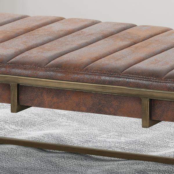 Gdf Studio Vassy Modern Microfiber Ottoman Bench