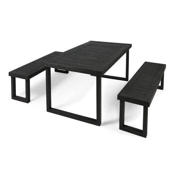 gdf studio Vickers Outdoor Acacia Wood Picnic Set