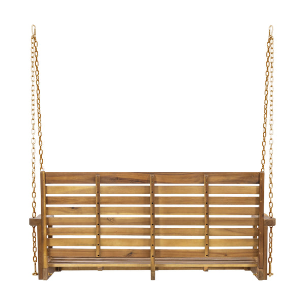 Gdf Studio Viola Outdoor Aacia Wood Porch Swing