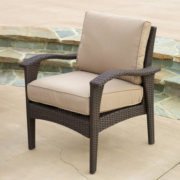 Gdf Studio Voyage Outdoor Brown Wicker Sofa Set