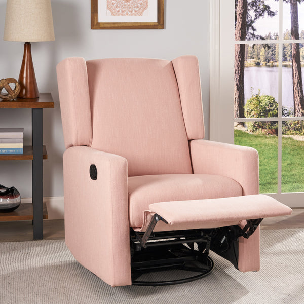 Gdf Studio Wafa Upholstered Swivel Recliner