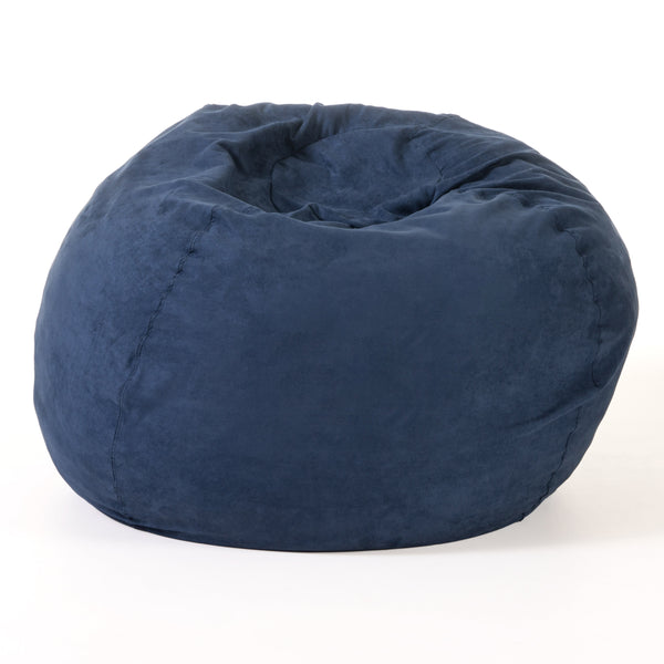 Gdf Studio Waldo Blue Faux Suede 5 Foot Bean Bag