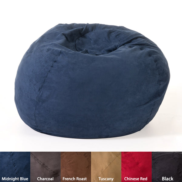 Gdf Studio Waldo Blue Faux Suede 5 Foot Bean Bag