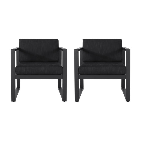 Gdf Studio Wally Outdoor Aluminum Club Chairs