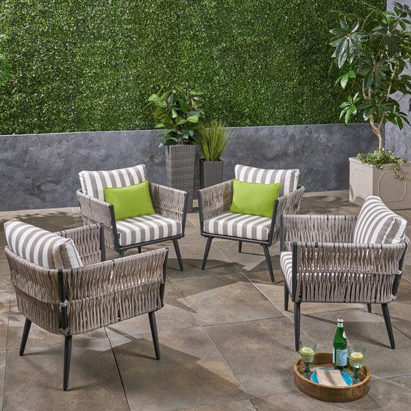 Gdf Studio Weber Outdoor Wicker Club Chair