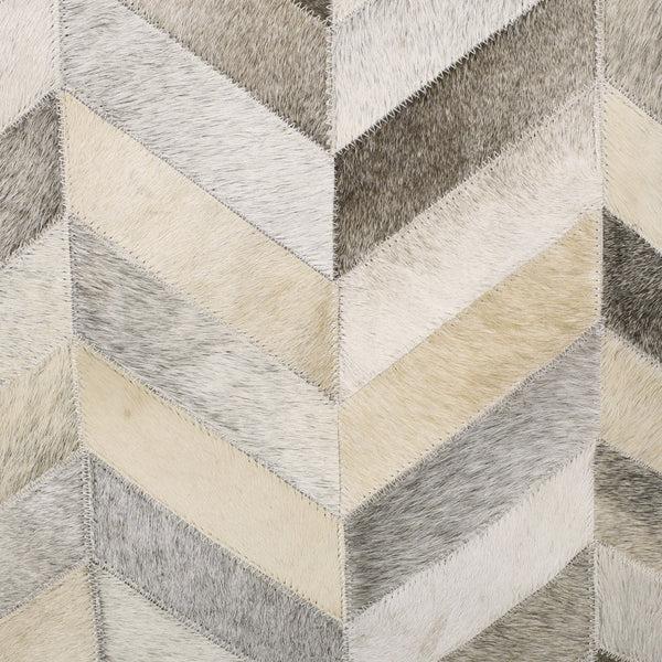 Gdf Studio Weikel Handcrafted Boho Cowhide Pouf