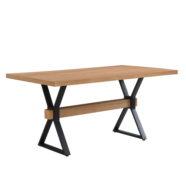 Gdf Studio Wellain X-shaped Legs Dining Table