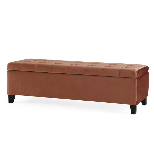 Gdf Studio Wendover Fabric Storage Ottoman Bench
