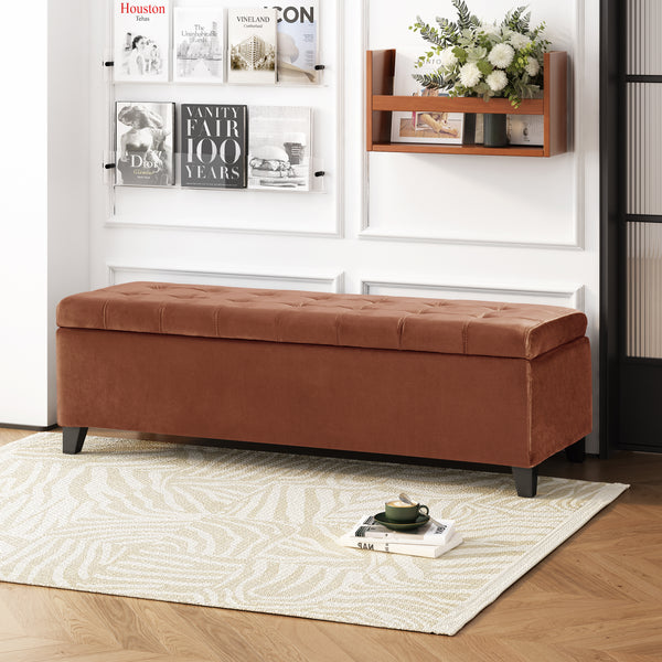 Gdf Studio Wendover Fabric Storage Ottoman Bench