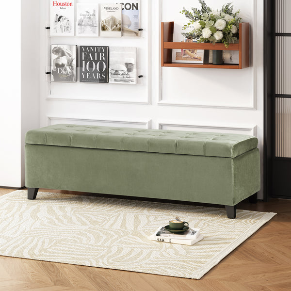 gdf studio Wendover Fabric Storage Ottoman Bench