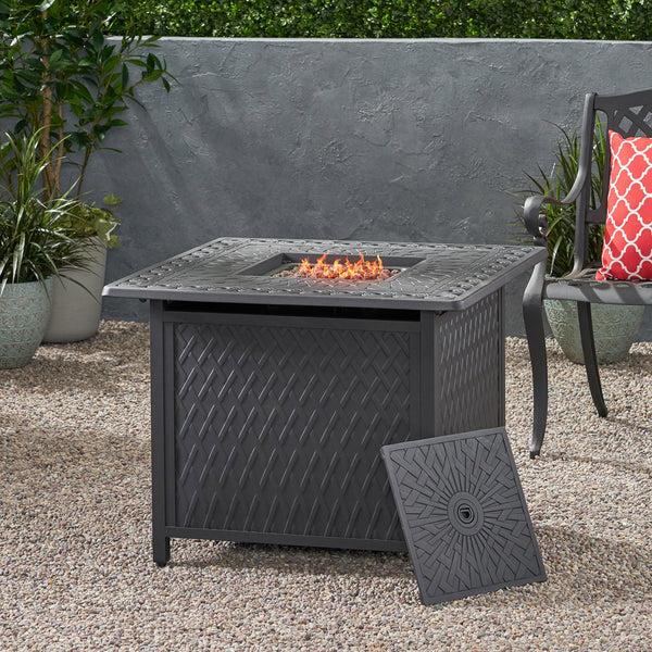 Gdf Studio Weston Square Aluminum Propane Fire Pit