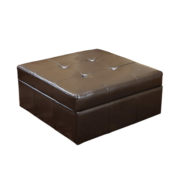 gdf studio Westridge Brown Leather Storage Ottoman