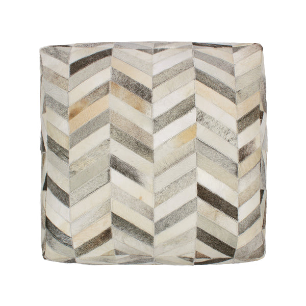 Gdf Studio Zagan Handcrafted Boho Cowhide Pouf