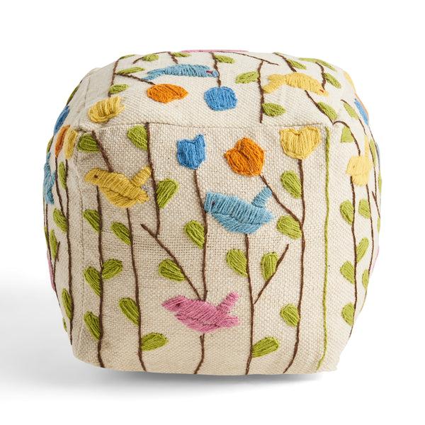 gdf studio Zeki Boho Wool Ottoman Pouf