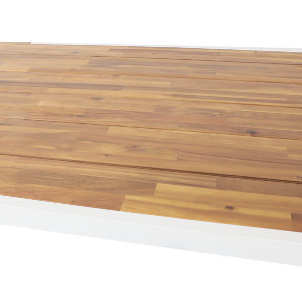 Gdf Studio Gebo Outdoor Modern Acacia Wood Dining Table