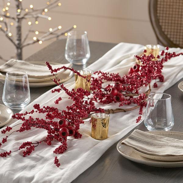 Gdf Studio Geddes 4.5-foot Mixed Berry Artificial Garland Red