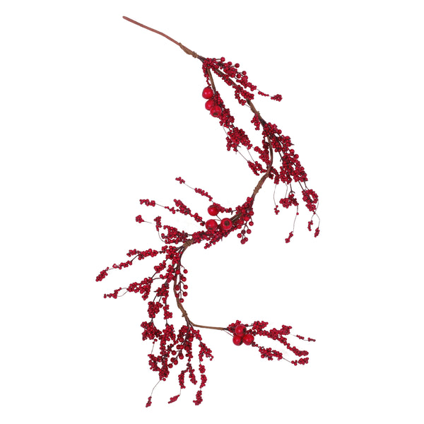 gdf studio Geddes 4.5-foot Mixed Berry Artificial Garland Red