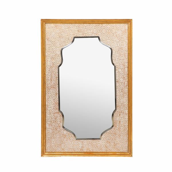 gdf studio Genevieve Traditional Embossed Rectangular Mirror
