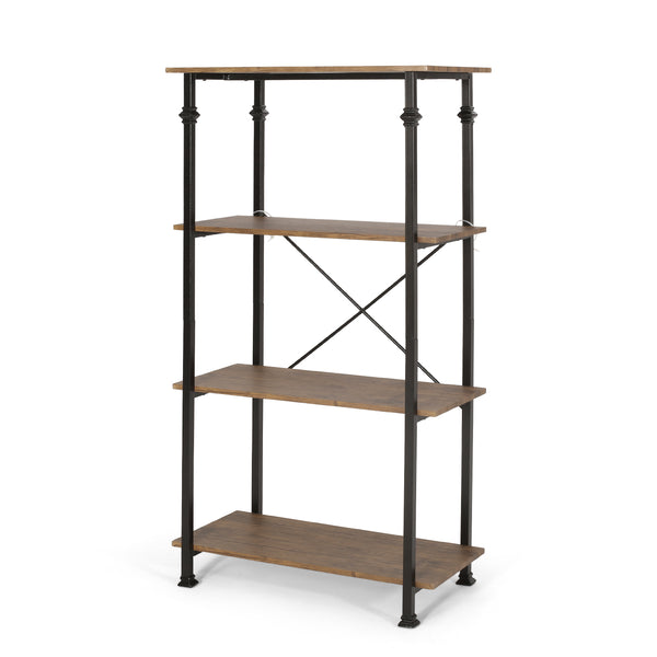 Gdf Studio Gessling Modern Industrial 4 Shelf Etagere Bookcase