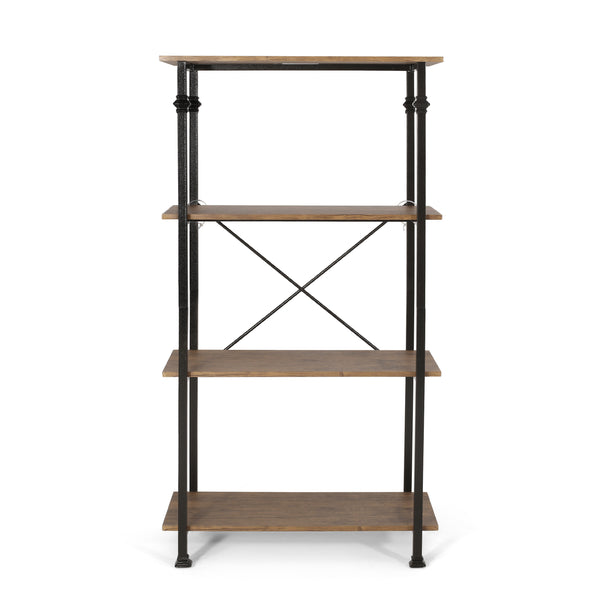 Gdf Studio Gessling Modern Industrial 4 Shelf Etagere Bookcase