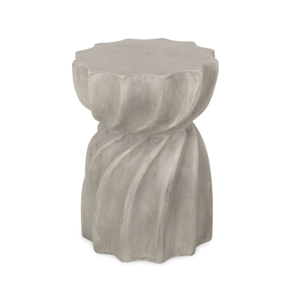 Gdf Studio Giannis Outdoor Contemporary Lightweight Concrete Accent Side Table