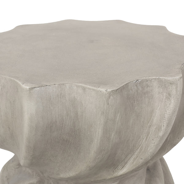 Gdf Studio Giannis Outdoor Contemporary Lightweight Concrete Accent Side Table