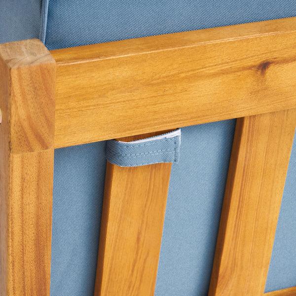 Gdf Studio Giselle Outdoor Acacia Wood 7 Seater Sectional Sofa And Loveseat Set With Coffee Table