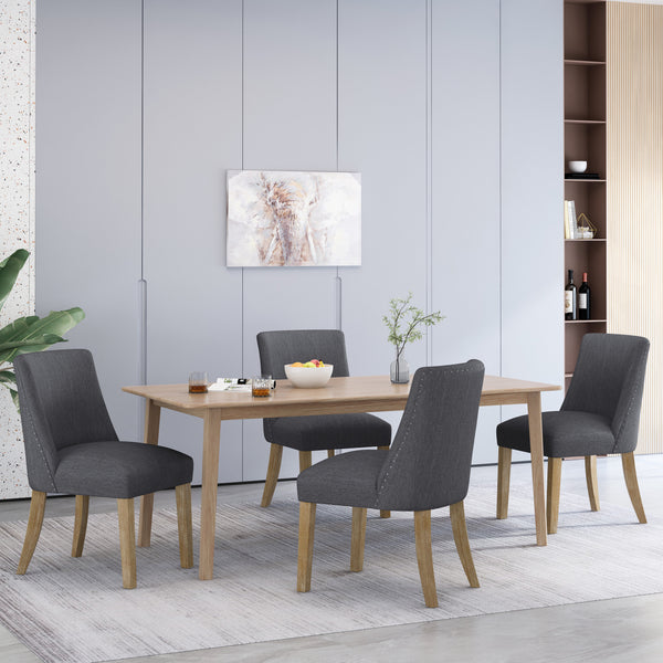 gdf studio Gladwin Contemporary Fabric Dining Chairs Set of 4