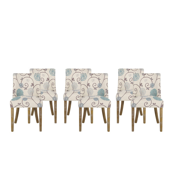 Gdf Studio Gladwin Contemporary Fabric Dining Chairs Set Of 6
