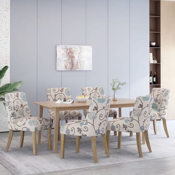 Gdf Studio Gladwin Contemporary Fabric Dining Chairs Set Of 6