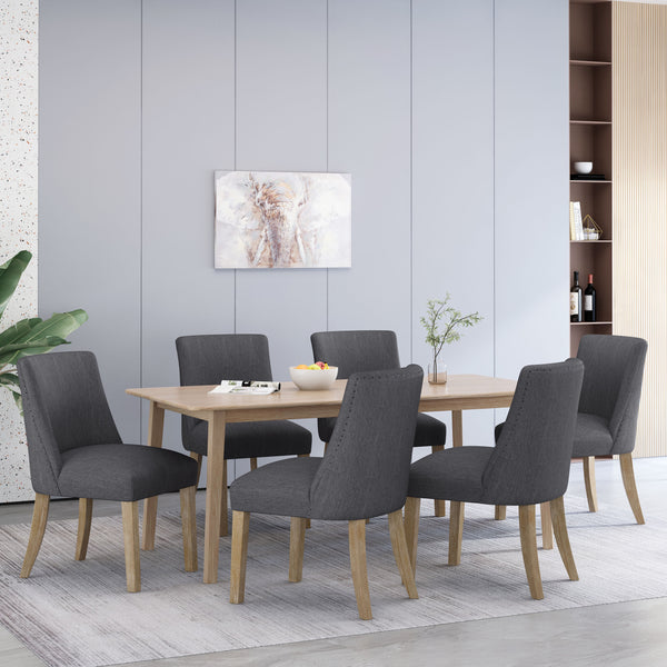gdf studio Gladwin Contemporary Fabric Dining Chairs Set of 6