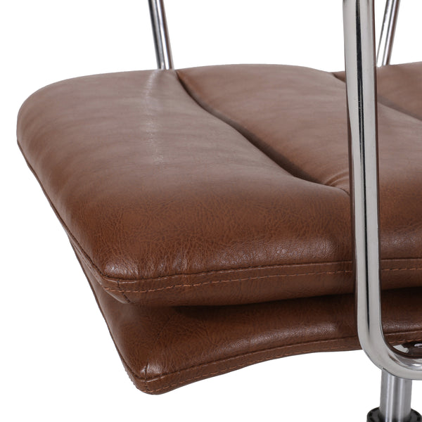 Gdf Studio Gould Contemporary Faux Leather Channel Stitch Swivel Office Chair