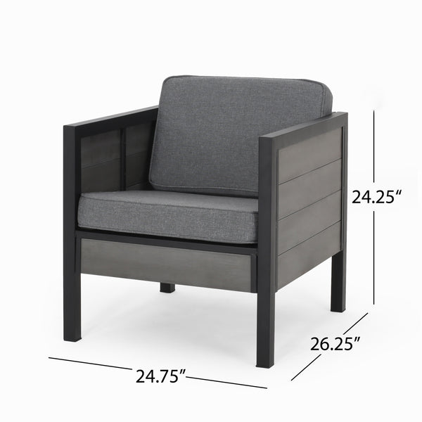 Gdf Studio Grace Outdoor 4 Seater Chat Set With Cushions