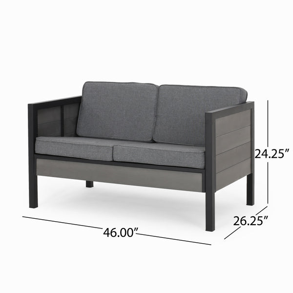 Gdf Studio Grace Outdoor 4 Seater Chat Set With Cushions
