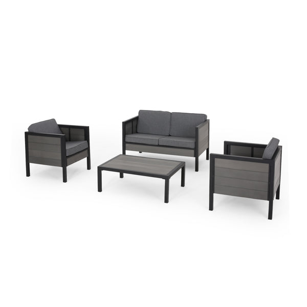 gdf studio Grace Outdoor 4 Seater Chat Set with Cushions