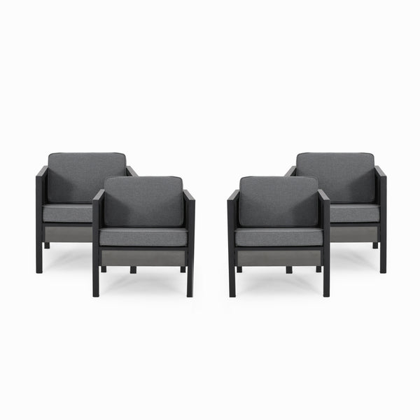 gdf studio Grace Outdoor Club Chair with Cushions (Set of 4)