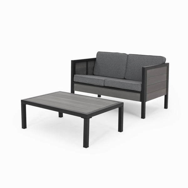 gdf studio Grace Outdoor Loveseat Set with Coffee Table