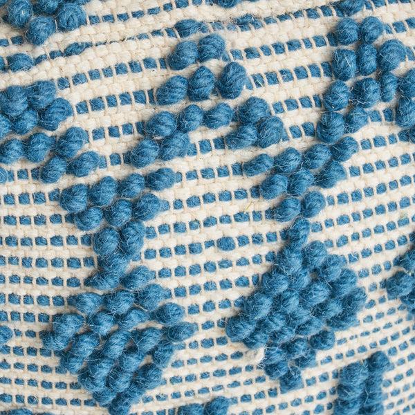 Gdf Studio Gracious Boho Wool And Cotton Ottoman Pouf