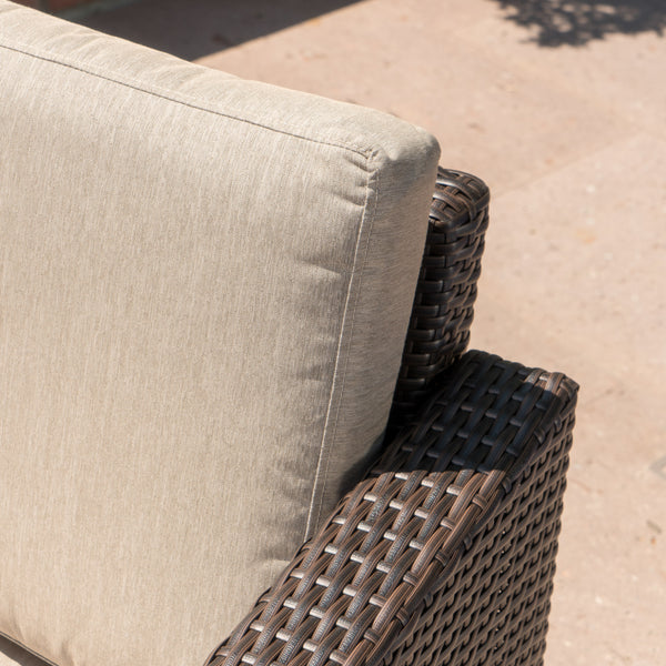 Gdf Studio Grady Outdoor Aluminum Framed Mix Brown Wicker Club Chairs (Set Of 2)