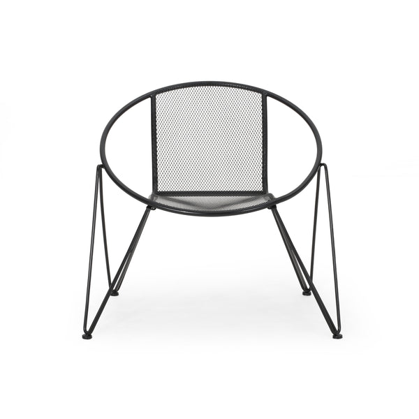Gdf Studio Graham Modern Outdoor Iron Club Chair (Set Of 2)