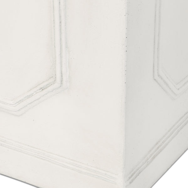 Gdf Studio Greg Outdoor Small And Large Cast Stone Planter Set Antique White