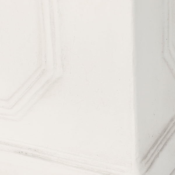 Gdf Studio Greg Outdoor Small And Medium Cast Stone Planter Set Antique White