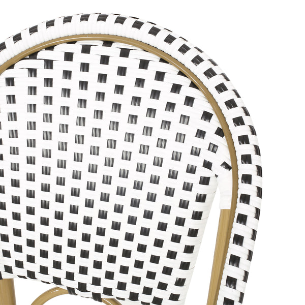 Gdf Studio Grelton Outdoor Aluminum French Barstools Set Of 4